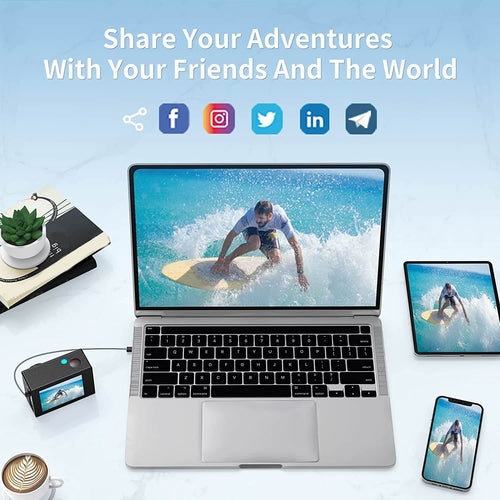 4K Waterproof Action Camera with WiFi & Wrist Remote”