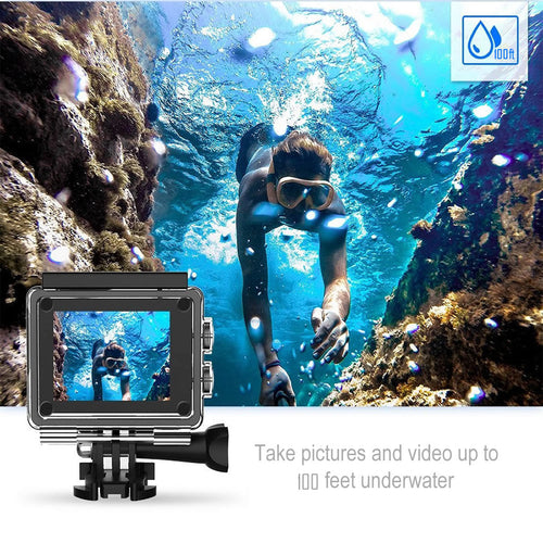 4K Waterproof Action Camera with WiFi & Wrist Remote”