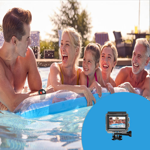 4K Waterproof Action Camera with WiFi & Wrist Remote”